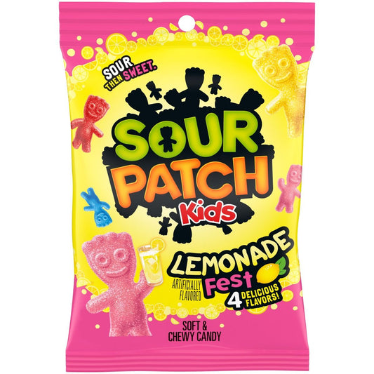 Sour Patch Kids Lemonade Fest 4 flavours USA - Caramelle gommose aspre gusto limonata (102g) bundle candy online