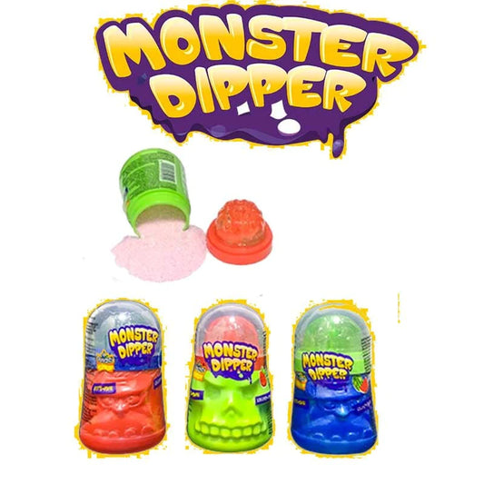 Monster Dipper Lollipop - Lecca Lecca alla frutta aspro con polverina di caramelle (40g) bundle candy online