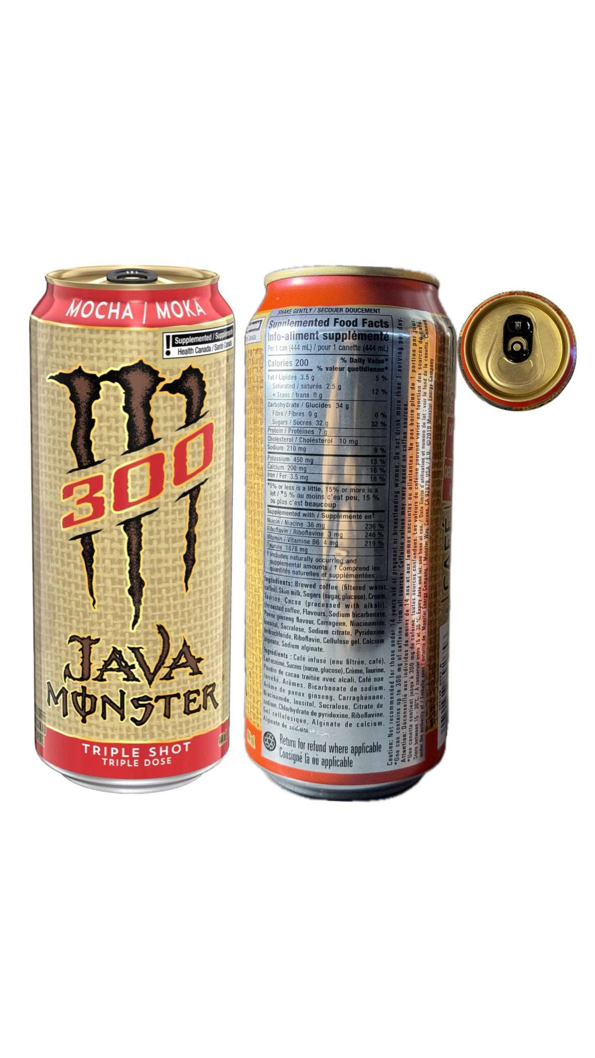 Monster Energy 300 Java New Design 2022 Red Rim Triple Shot Mocha sku: 0223 N CANADA ( lattine con possibili ammaccature )