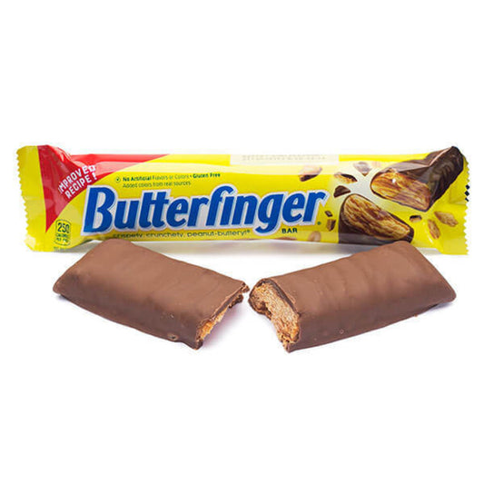 Butterfinger bar USA - Barretta di cioccolato con crema al caramello e arachidi (54g) bundle cioccolato gluten free