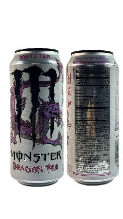 Monster Energy Dragon Tea White Dragon (USA) [Misprinted] **dents - Energy Drinks