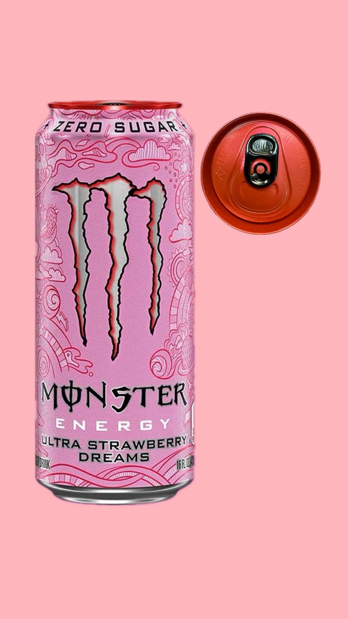Monster Energy Ultra Strawberry Dreams Red Top sku: 0822 N