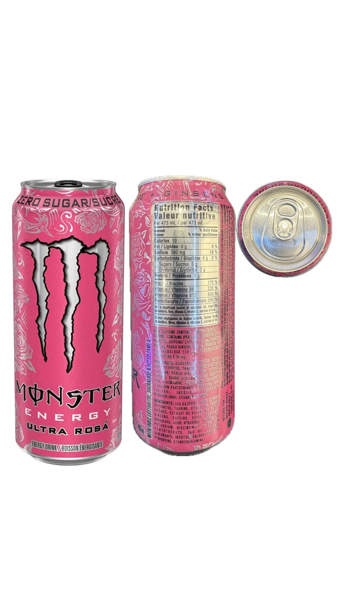 Monster Energy Ultra Rosa Silver Tap Canadian Edition sku: 0320