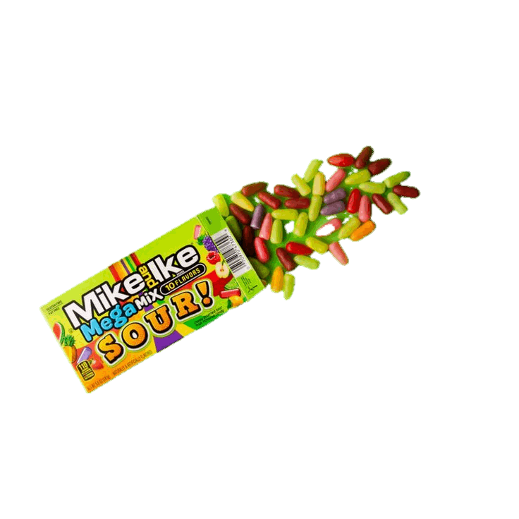 Mike and Ike Mega Mix Sour USA - Caramele morbide aspre 10 guști alla frutta (141g) bundle candy online gluten-free