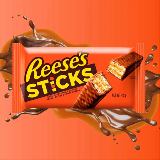 Reese's Sticks USA - Wafer ricoperto di cioccolato al latte con crema al burro di arachidi [42g]