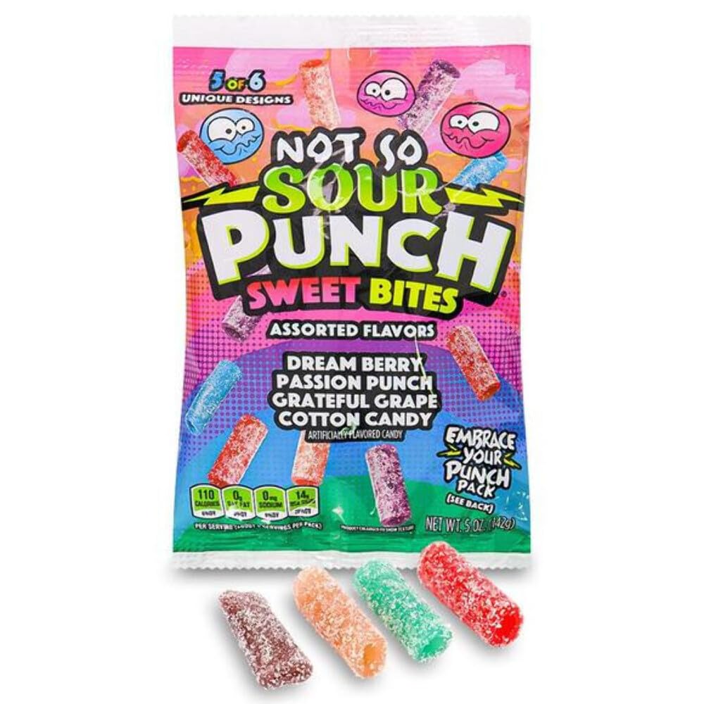 Sour Punch sweet bites (USA) - Caramelle Gommose Morbide Fruttate Leggermente Aspre [142g]