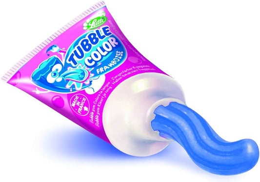 Lutti Tubble Gum Raspberry - Tubetto di gomma da masticare gusto lampone (35g) bundle candy online