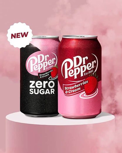 Dr Pepper Strawberries & Cream Zero Sugar USA