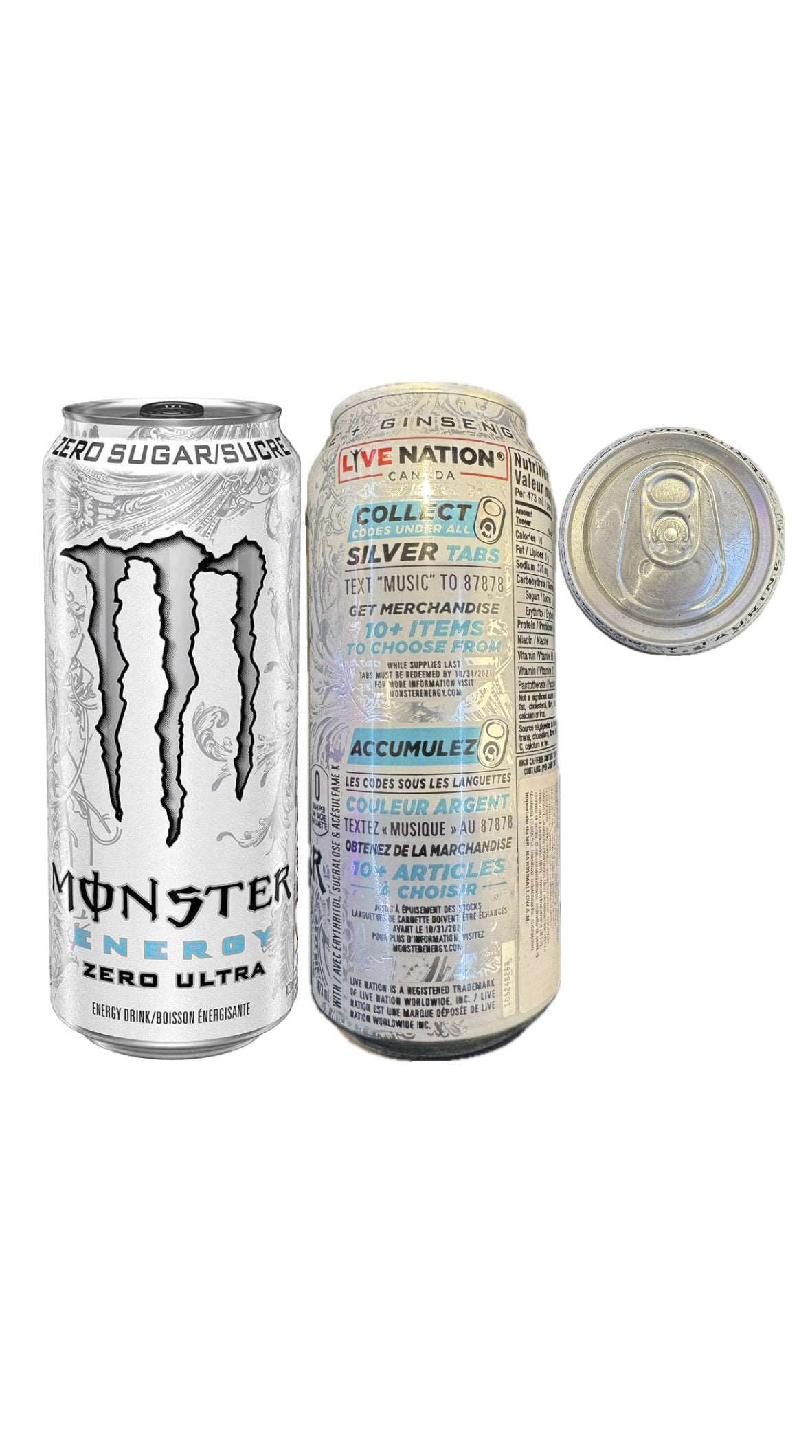 Monster Energy Ultra White Canada Live Nation Edition sku: 0121 rare
