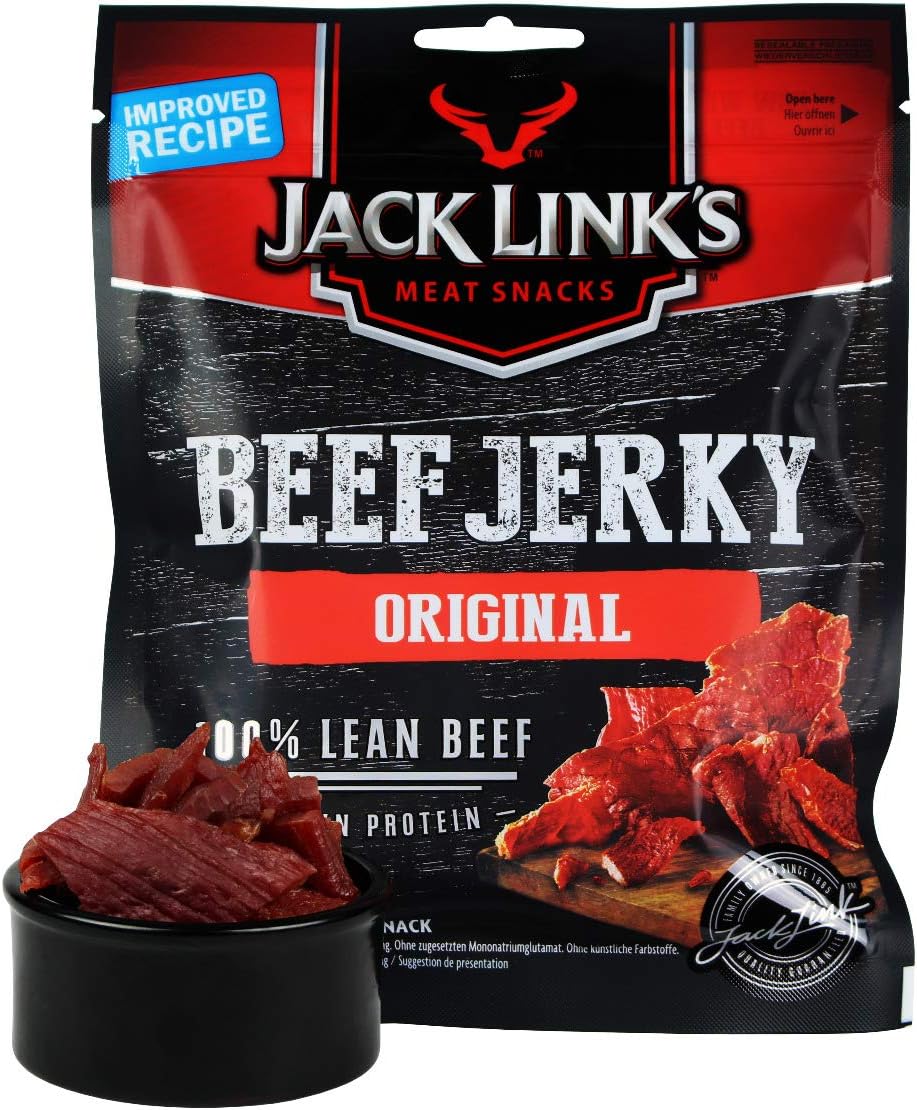 Jack Link’s Original - FETTINE DI CARNE DI MANZO ESSICCATA E AFFUMICATA CON SPEZIE (25g) gluten-free halal salato