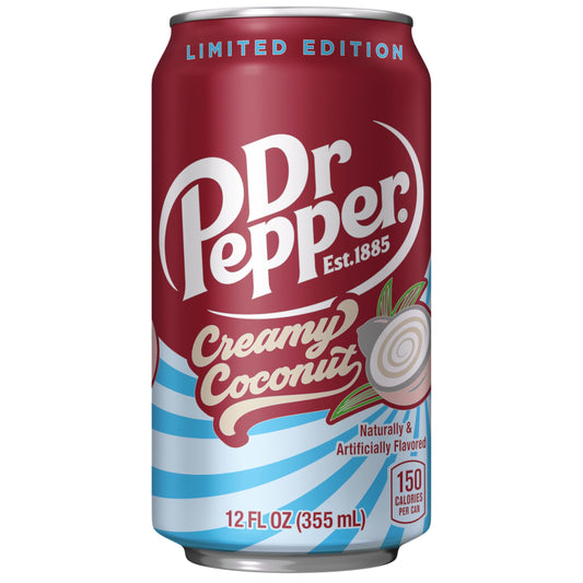 Dr Pepper Creamy Coconut USA - Bevanda analcolica al cocco (355ml)