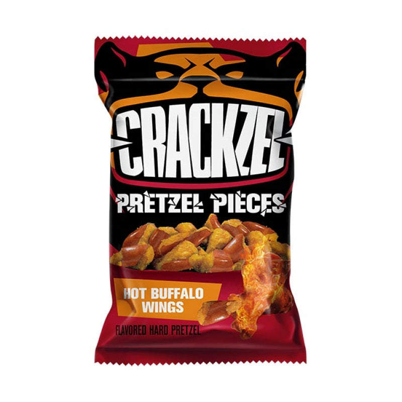 Crackzel Hot Buffalo Wings - Pretzel al sapore di Pollo Fritto (85g)