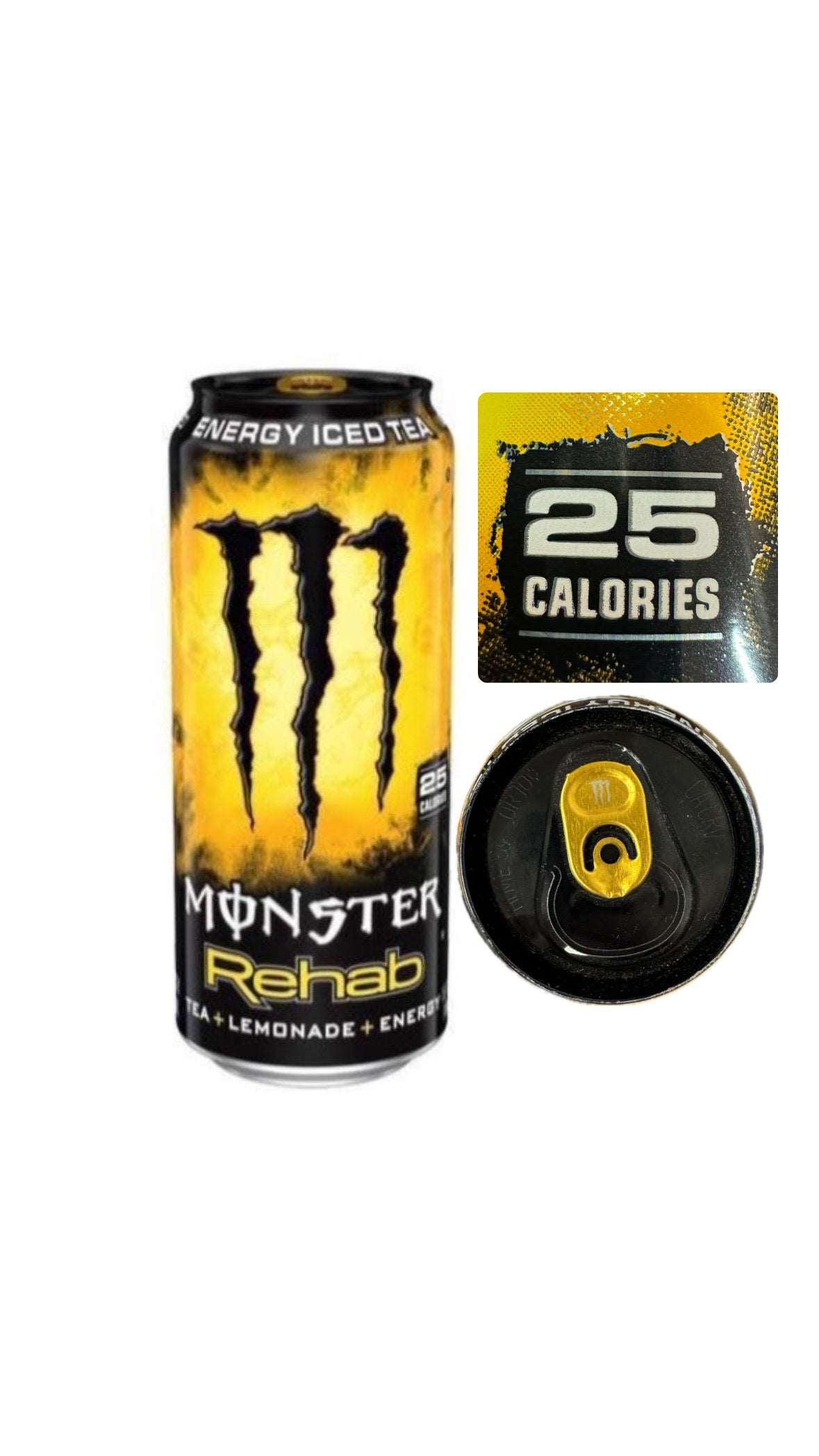Monster Energy Rehab Lemonade Iced Tea 25 Calories USA sku: 1019 N
