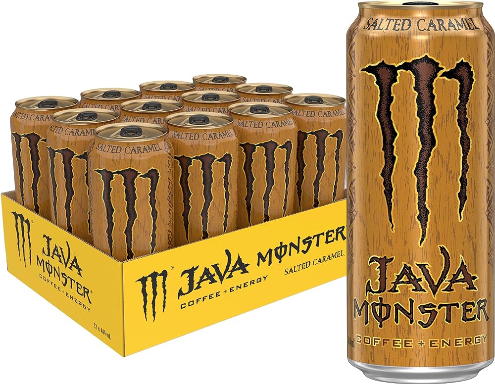 Monster Energy Java Salted Caramel (CANADA) * lattine con ammaccature 12 lattine bundle energy online