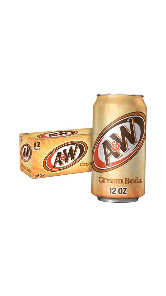 A&W Root-Beer Cream Soda USA ( 12 Pack x 355ml ) b2b drinks pack pack