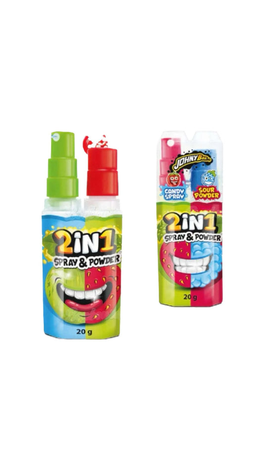 Spray & Powder 2 in 1 - Caramella Spray acida alla frutta con polverina di caramelle alla frutta (20g) bundle candy online
