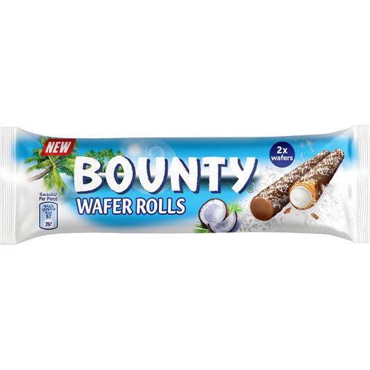 Bounty Wafer Rolls - Doppio Wafer gusto Bounty con scaglie di cocco (22.5g)