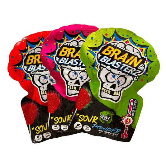 Brain Blasterz Sour Powder Lollipop - Lecca Lecca aspro con polvere di caramelle bundle candy online
