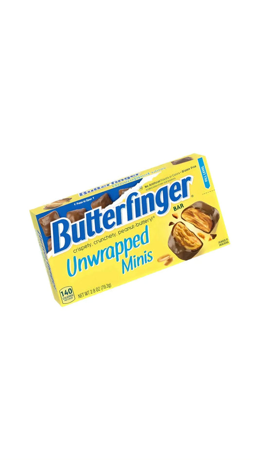 Butterfinger Unwrapped Minis Theatre Box USA - Mini barrettine di cioccolato con crema al caramello e arachidi (79g) bundle cioccolato gluten-free