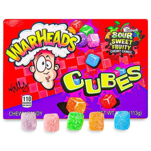 Warheads Chewy Cubes USA - Caramelle gommose acide alla frutta (113g) bundle candy online