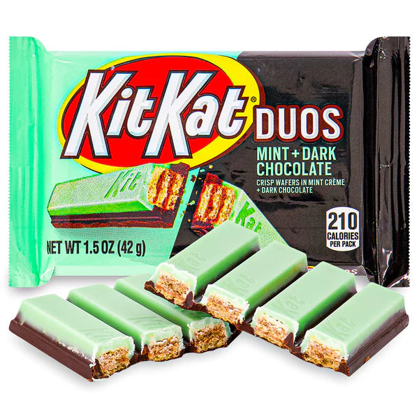 Kit Kat Mint Dark Chocolate (USA) - Wafer Croccante con Cioccolato Fondente e Menta [42g]