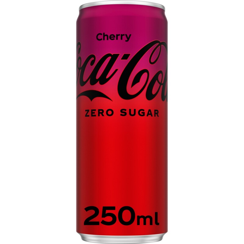 Coca - Cola Cherry Zero Sugar - Coca Cola alla ciliegia senza zucchero (250ml) bevande bundle drink online sugar free
