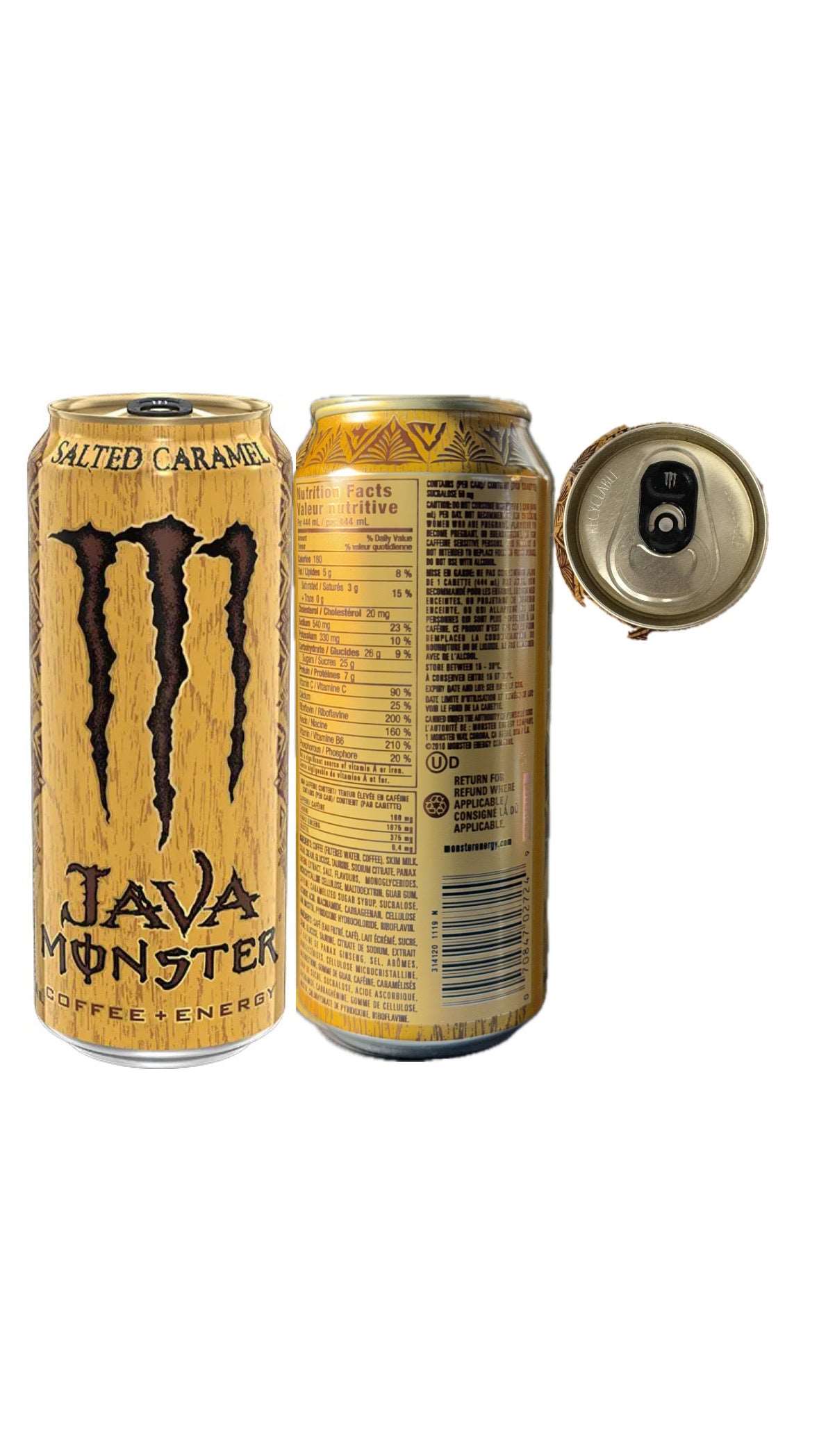 Monster Energy Java Salted Caramel (CANADA) * lattine con ammaccature bundle energy online