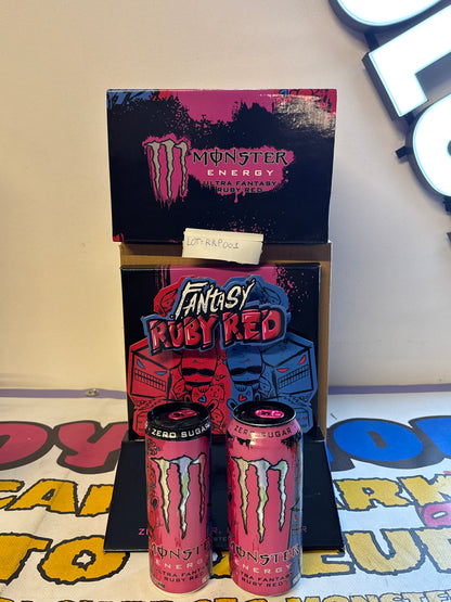 MONSTER ENERGY PROMO BOX: ULTRA FANTASY RUBY RED Autographed PINKY POP (RRP001)