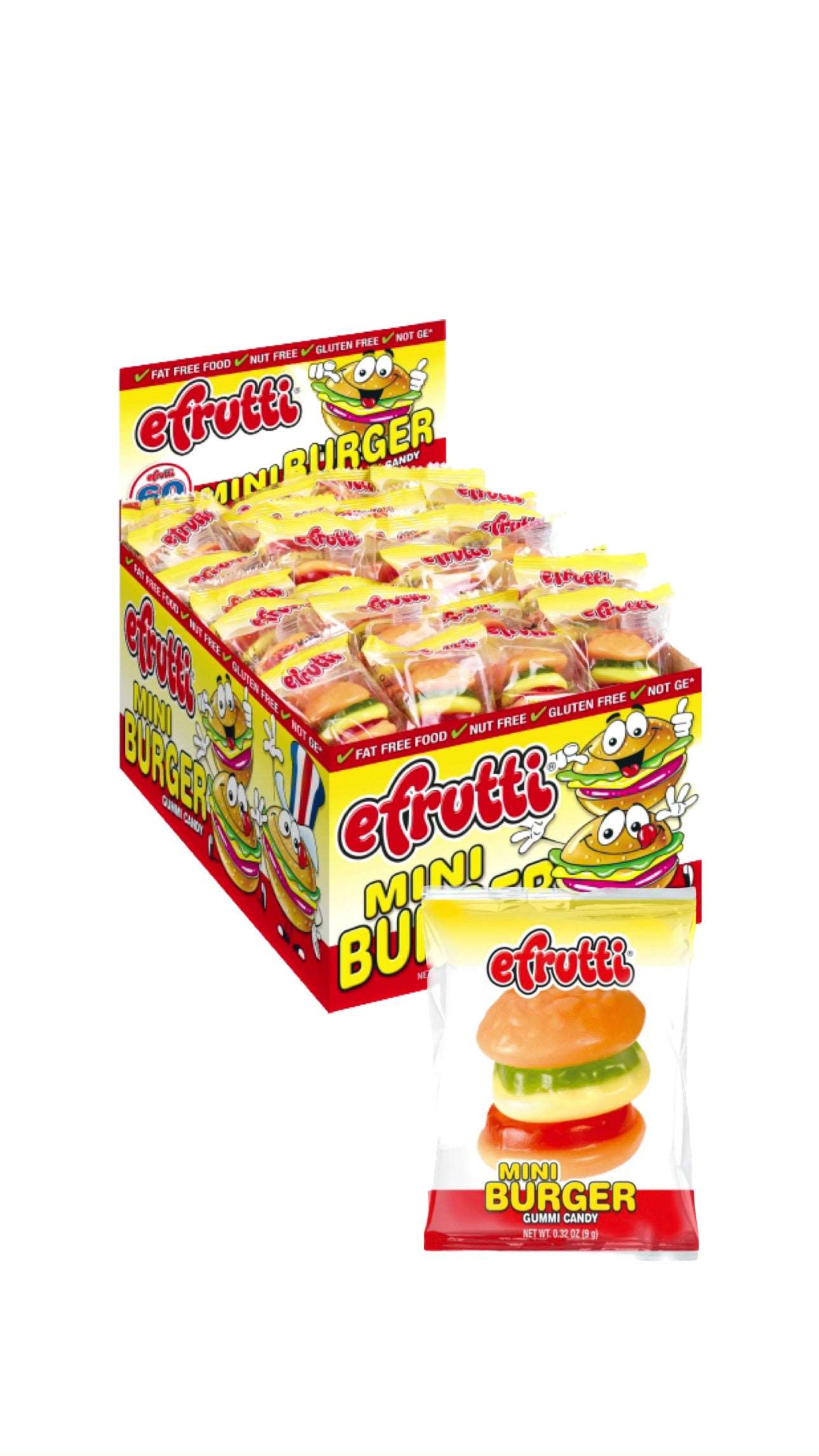 E Frutti Gummi Mini Burgers USA candy online caramelle e frutti mini burger