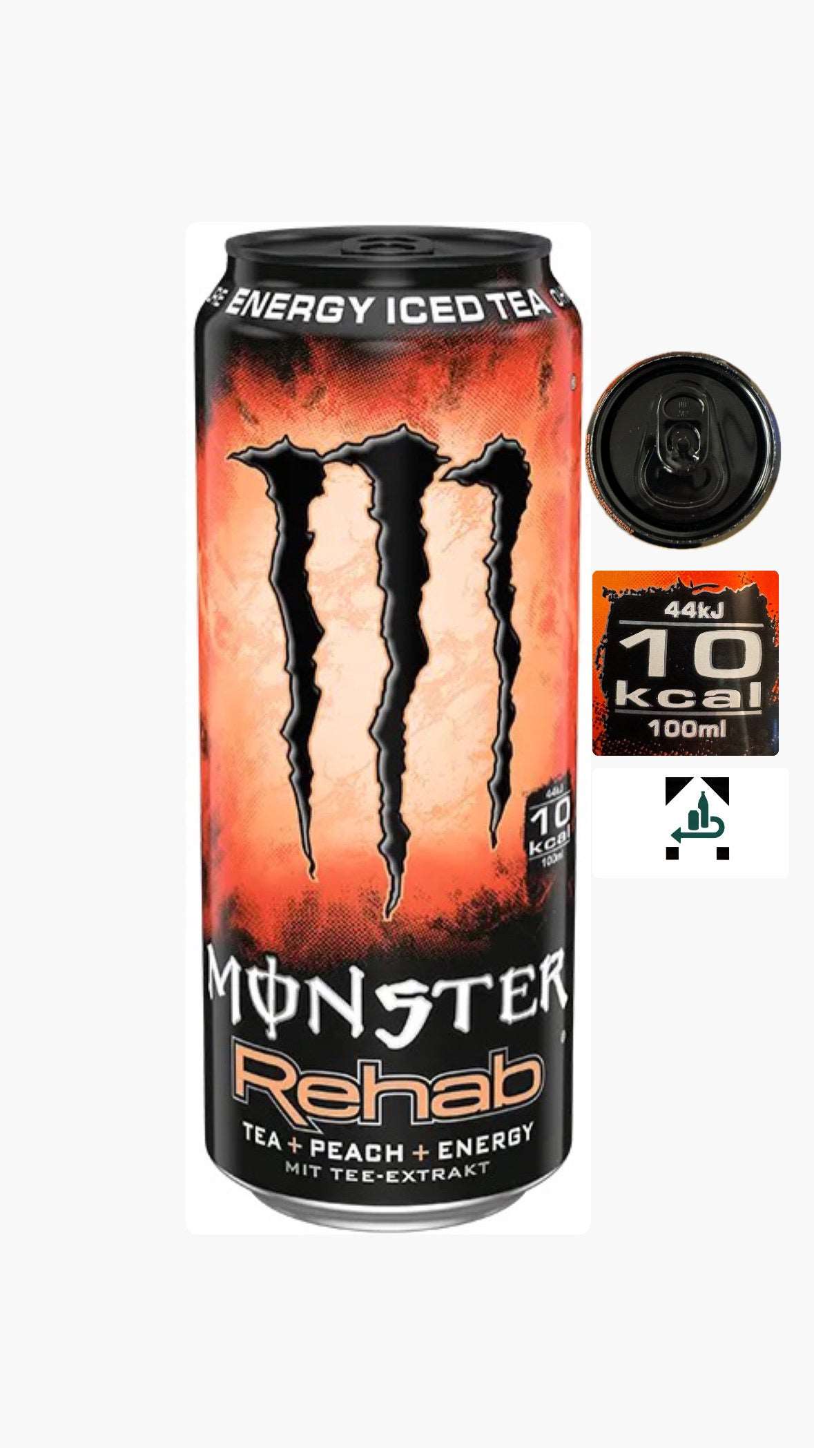 Monster Energy Rehab Peach (GERMANY) * lattine con ammaccature bundle energy online