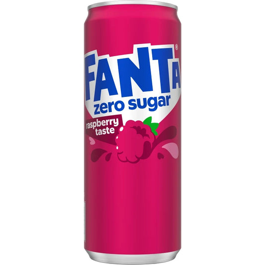 Fanta Raspberry Zero Sugar - Fanta al lampone senza zucchero (250ml) bevande bundle drink online sugar free