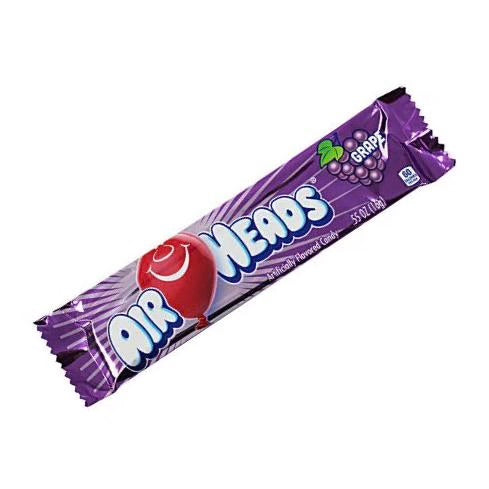 Airheads Blue Grape - Caramella morbida gusto UVA (16g)