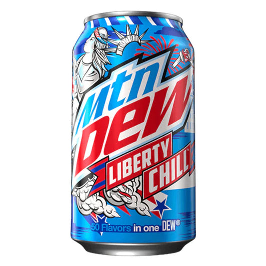 Mountain Dew Liberty Chill USA - Bevanda frizzante con mix di 50 sapori fruttati [355ml]