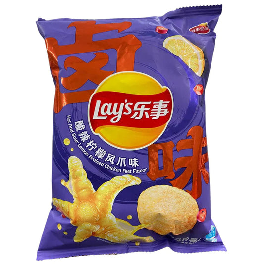 LAY'S HOT & SOUR LEMON BRAISED CHICKEN FEET (70g) China