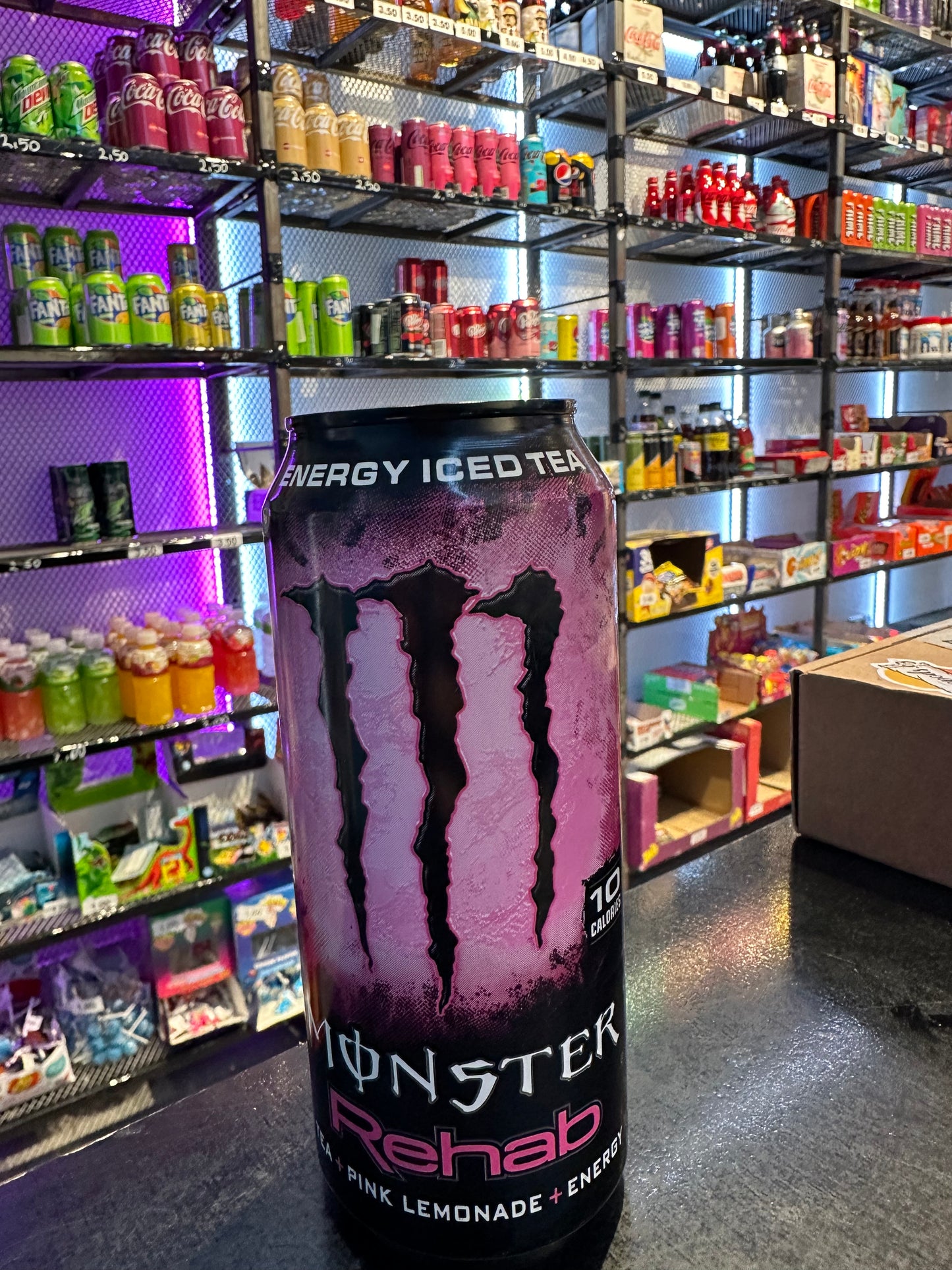 Monster Energy Rehab Pink Lemoande Iced Tea 10 Calories sku: 0315