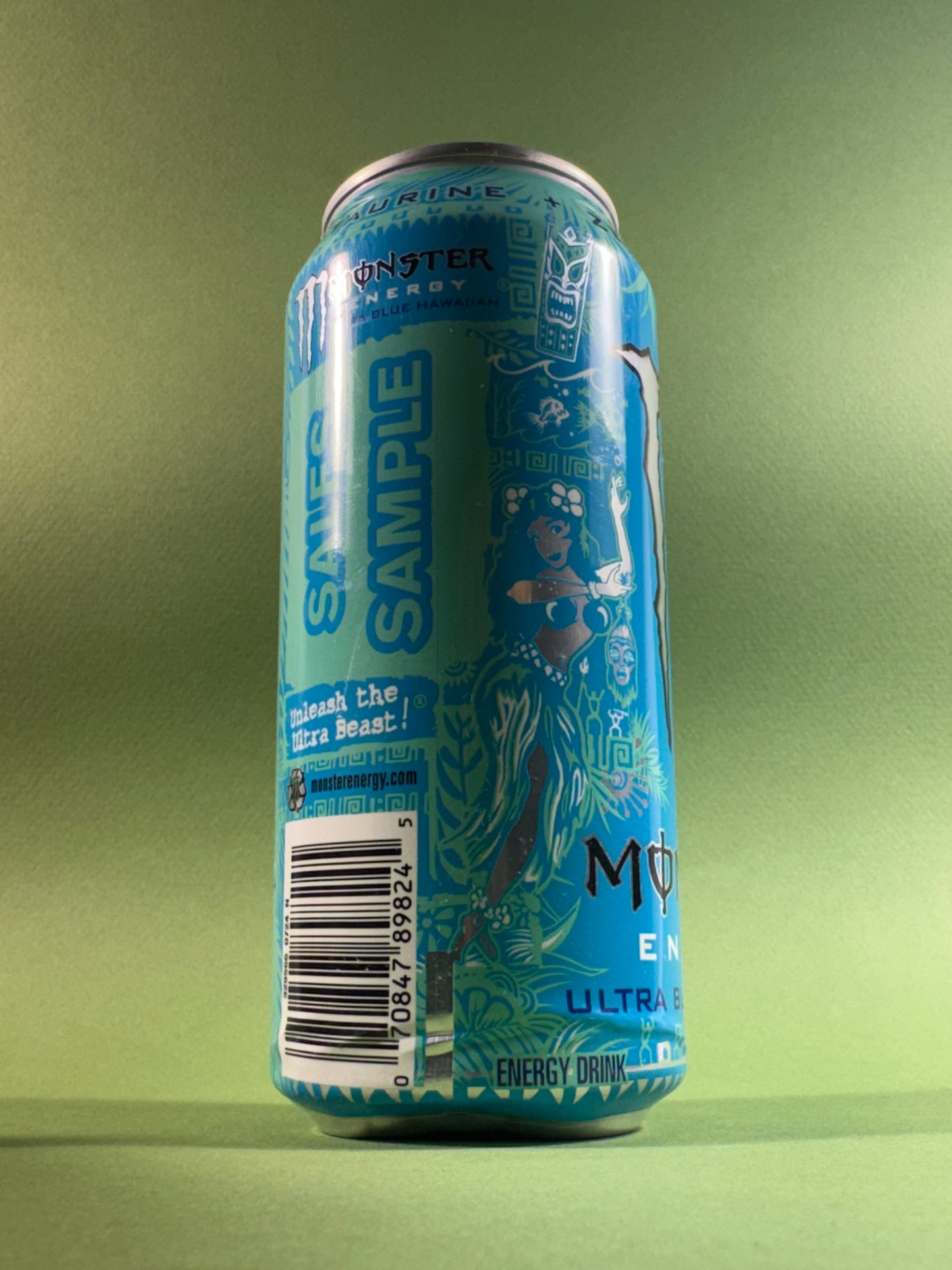 Monster Energy Ultra Blue Hawaiian SALES SAMPLE (USA) [**DENTS**]