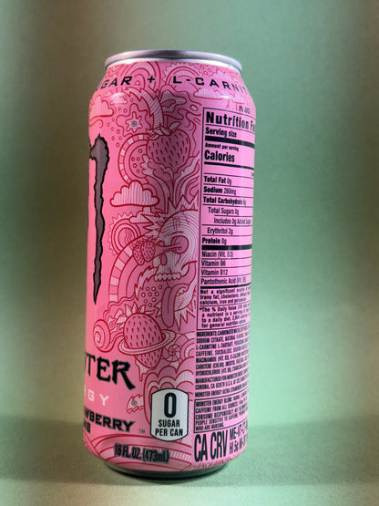 Monster Energy Ultra Strawberry Dreams Sales Sample [#A1]