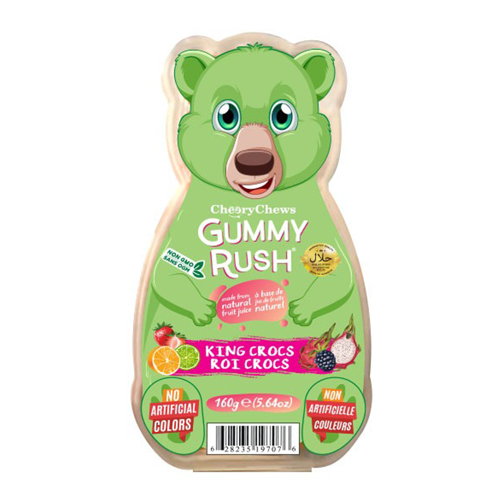 Gummy Rush King Crocs Candy (CANADA) - Caramelle Gommose a forma di coccodrillo alla frutta (160g)