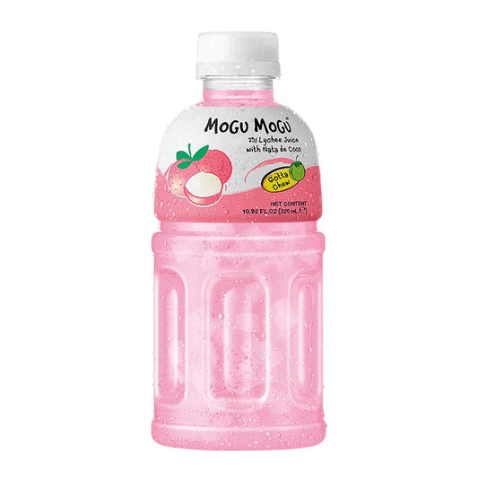 Mogu Mogu Lychee - Succo di frutta gusto licii con pezzettini di nata de cocco (320ml) bevande bundle drink online Japan