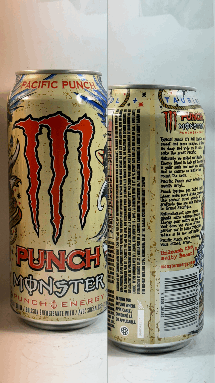 Monster Energy Pacific Punch PUNCH - CANADA - SILVER TOP - SKU: 0321 N (BALL) ccc