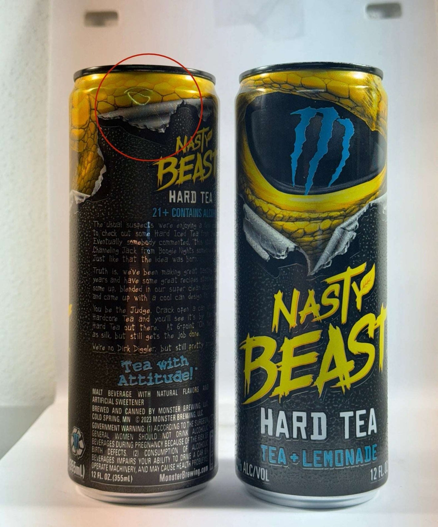 Monster Nasty Beast Hard Tea Lemonade 355 ml FULL Good beast beast unleashed beast24 hard tea monster monster energy nasty nasty beast newest not-on-sale unleashed usa