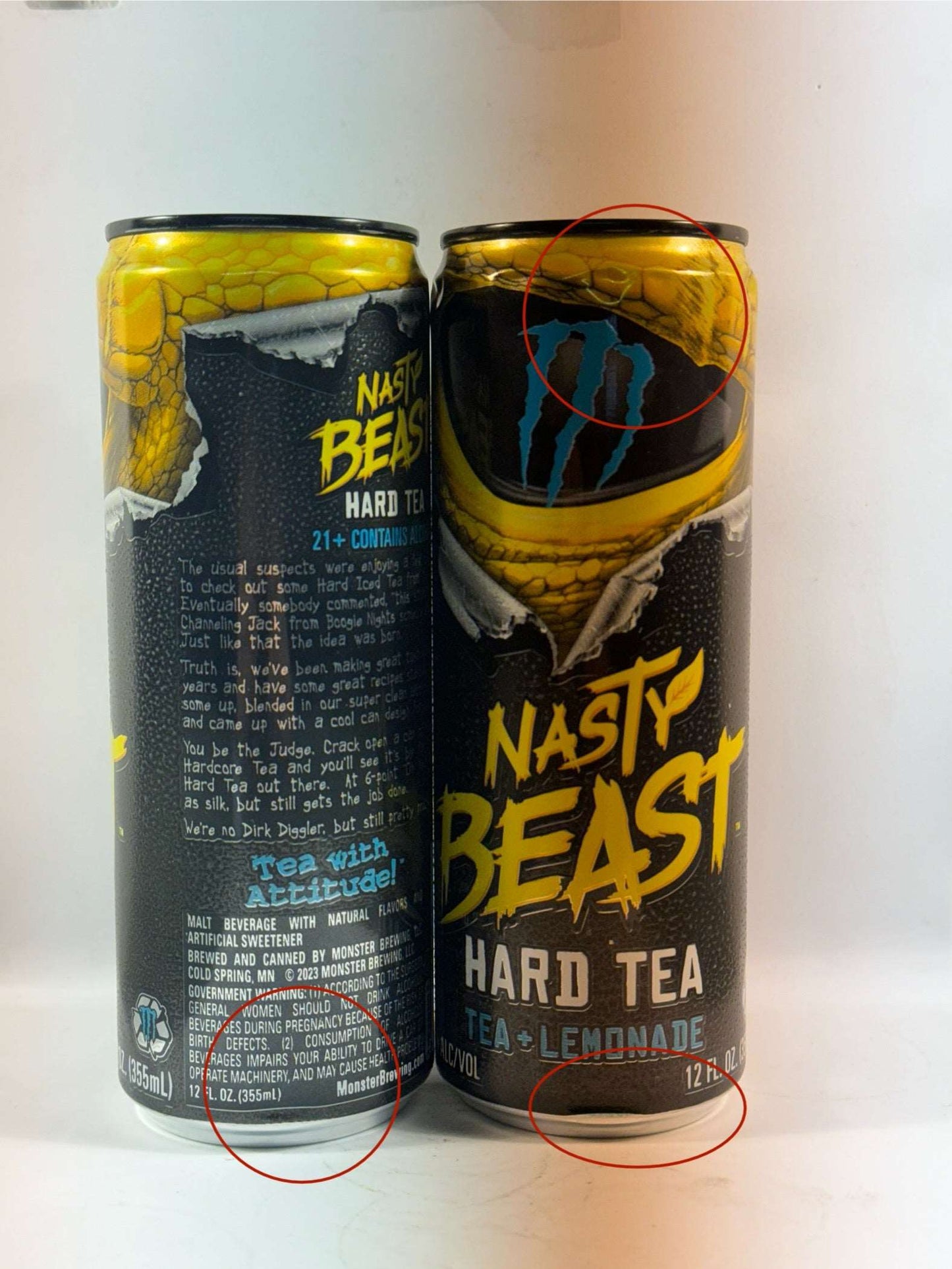 Monster Nasty Beast Hard Tea Lemonade 355 ml FULL Dented beast beast unleashed beast24 hard tea monster monster energy nasty nasty beast newest not-on-sale unleashed usa