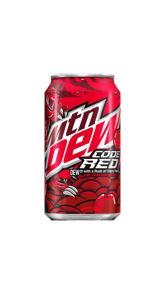 Mountain Dew Code Red USA - Brenda Frizzante gusto Ciliegia (355ml) bevande drink online