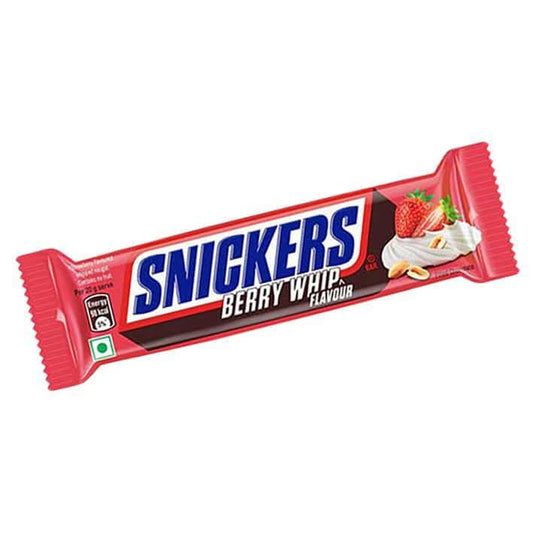 Snickers Berry Whip - Barretta di Cioccolato al Latte con Fragole e Panna (40g) (Brasile) - cioccolato