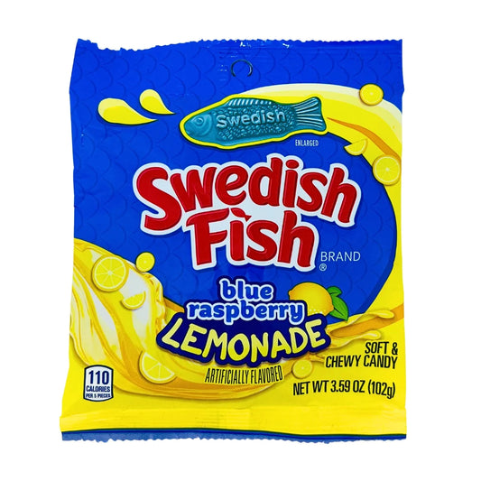 Swedish Fish Blue Raspberry Lemonade CANADA - Caramelle morbide gusto lampone & limonata (102g) bundle candy online