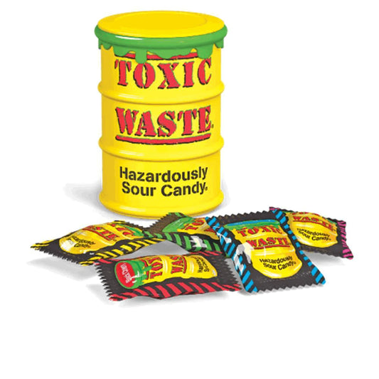 Toxic Waste Yellow Sour Candy Drum USA - Caramelle super acide (42g)