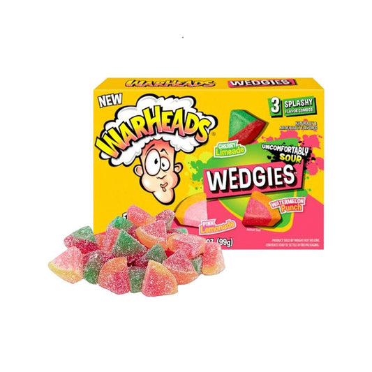 Warheads Wedgies Watermelon Punch USA - Caramelle gommose alla frutta zuccherate acide (99g) bundle candy online