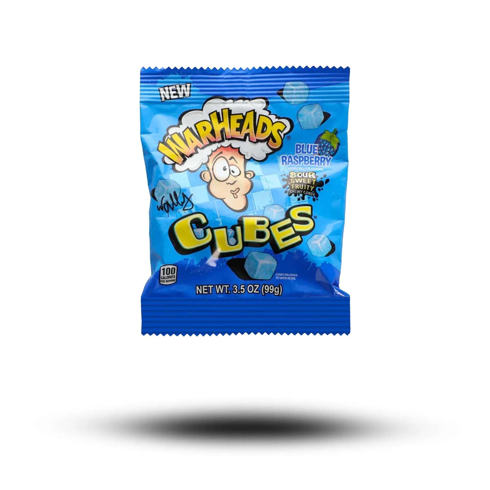 Warheads Blue Raspberry Cubes - Caramelle gommose acide al lampone blu (99g) - caramelle