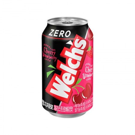 Welchs Sparkling Cherry & Strawberry Soda Zero Sugar (Korea) - Bibita frizzante Senza Zucchero gusto Ciliegia & Fragola (355ml)