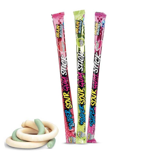 Brain Blasterz Super Sour Gum Stick - Caramella Morbida Aspra gusto fruttato (22g) candy online halal